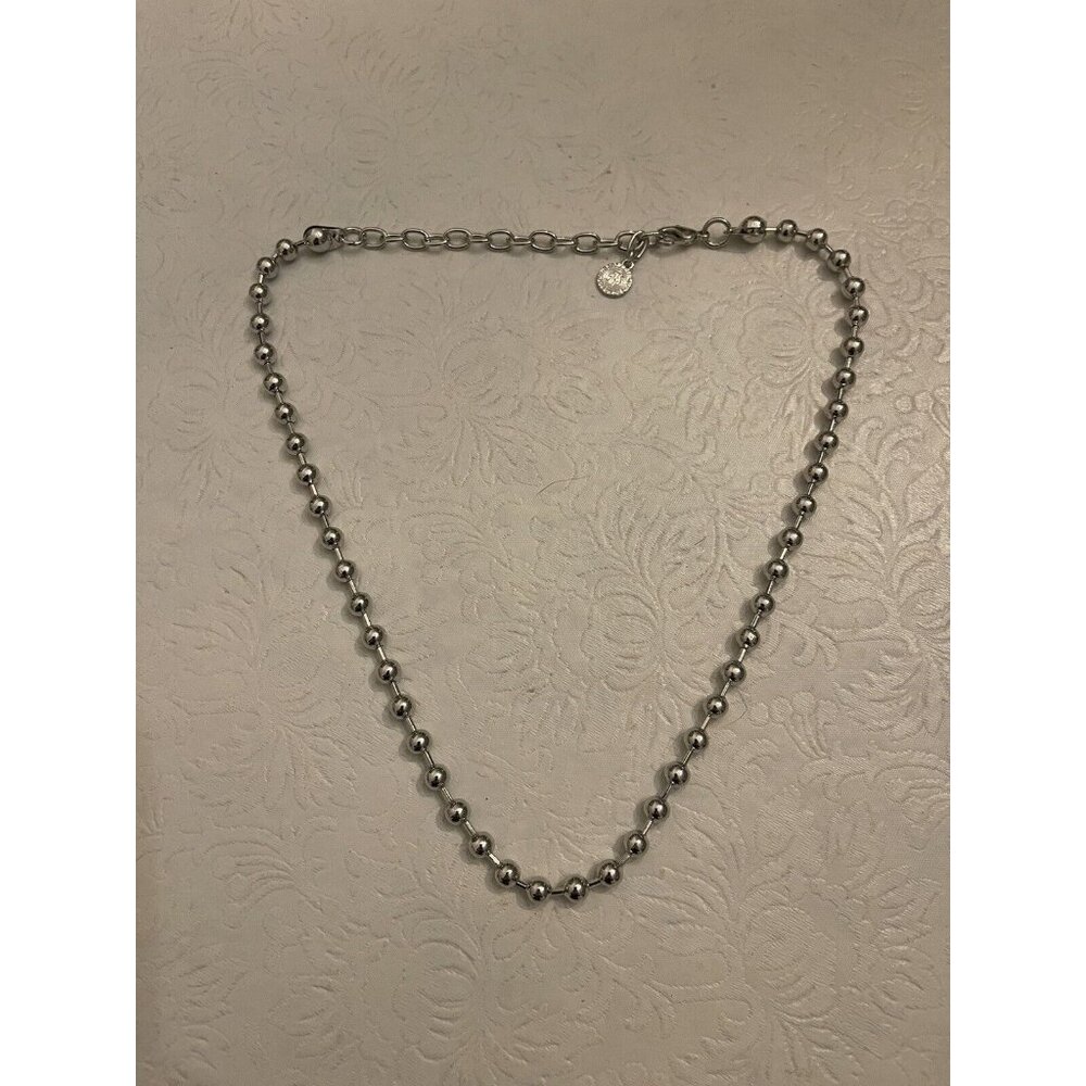 RJ GRAZIANO Necklace Ball Chain Silver Tone 18” - 22” New